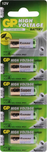 GP 23A (MS21 /MN21) Rondcel Batterijen (5-pack) - Hoogspanning Alkaline