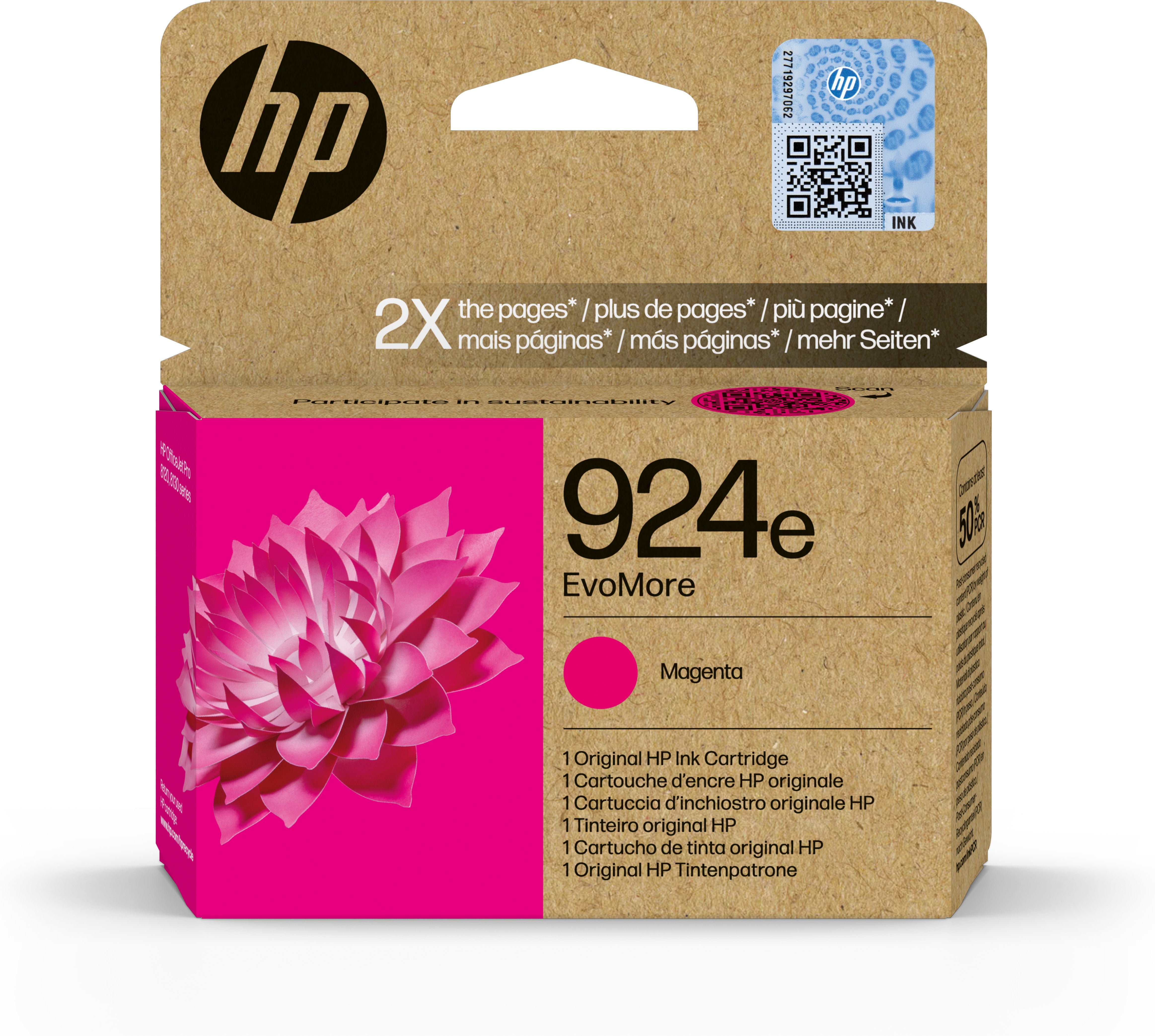 HP No.924e Magenta EvoMore 800 pagina's (Origineel)