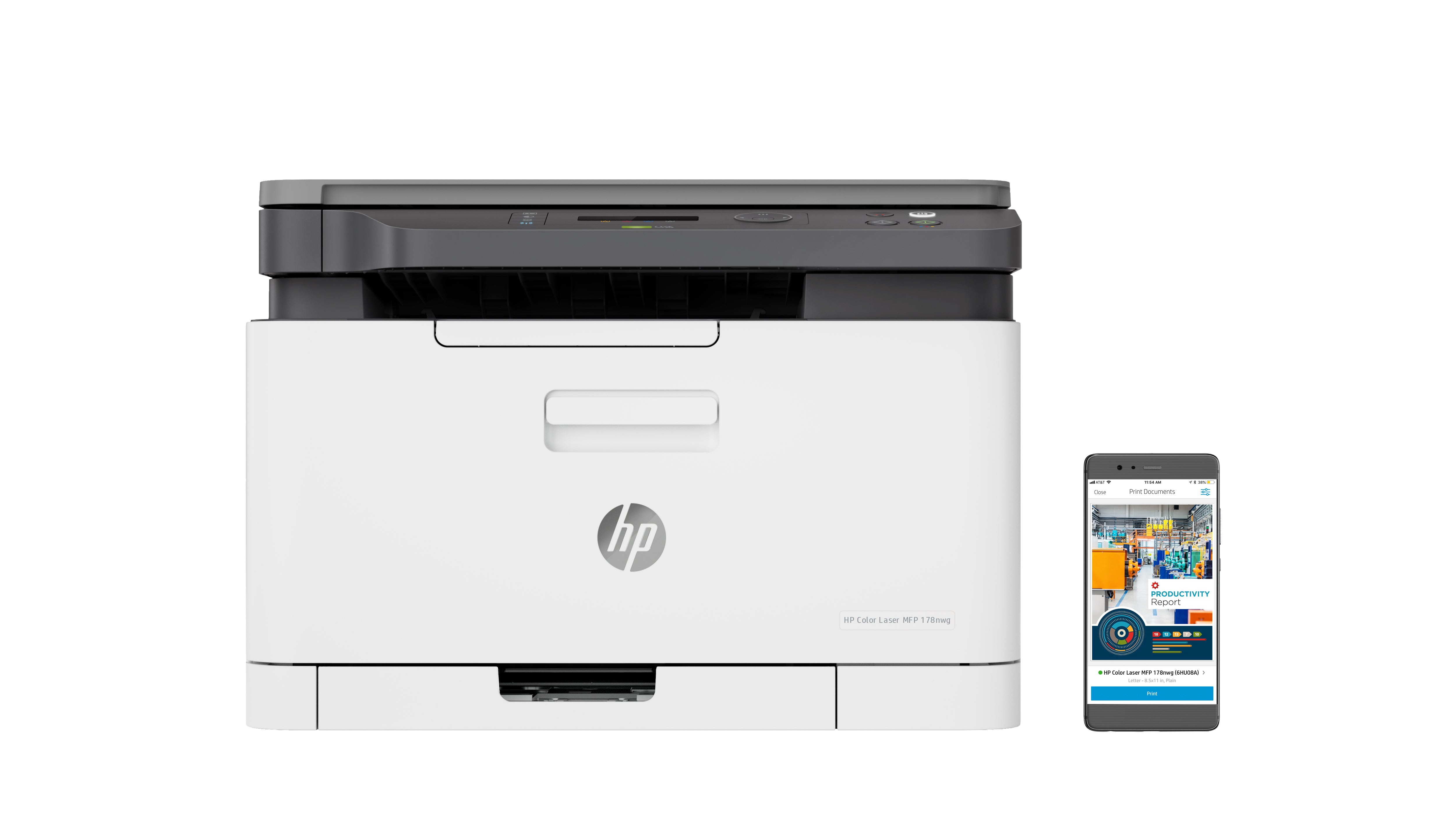 HP Color Laser MFP 178nw AIO - WLAN - LAN - Wit-Zwart