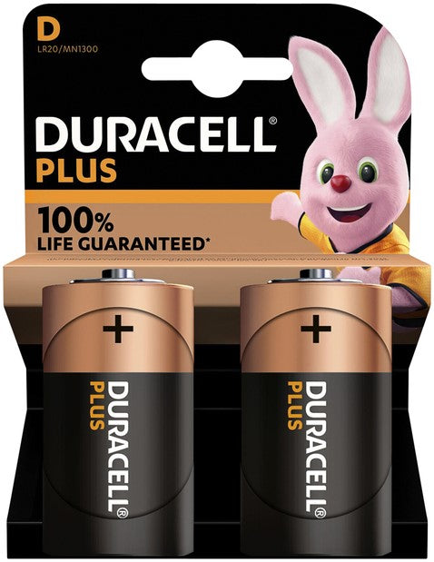 Duracell Plus Alkaline D (2-pack)