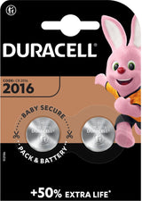 Duracell Lithium CR2016 Knoopcel (2-pack)