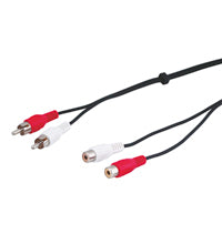 Audio 2x cinch 1.50m Verlenging Goobay