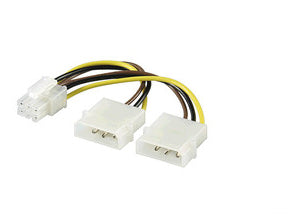 Adapter 5.25-inch-Stroom --> 6-pins (2x3) Goobay