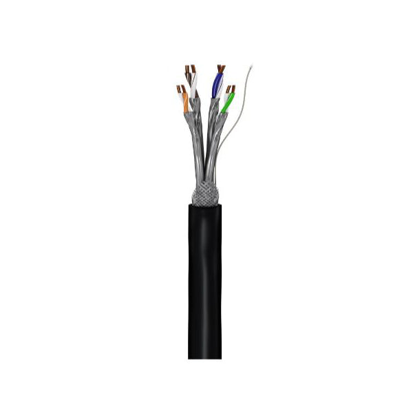Cat7 Outdoor 100m. S-FTP Zwart Goobay AWG23 Cu