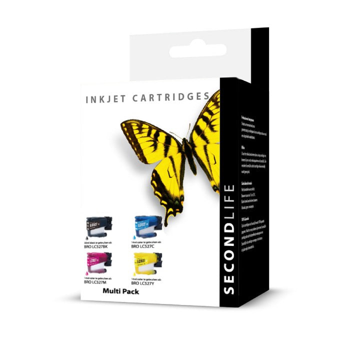 SecondLife - Multipack Brother LC 527 BK C M en Y