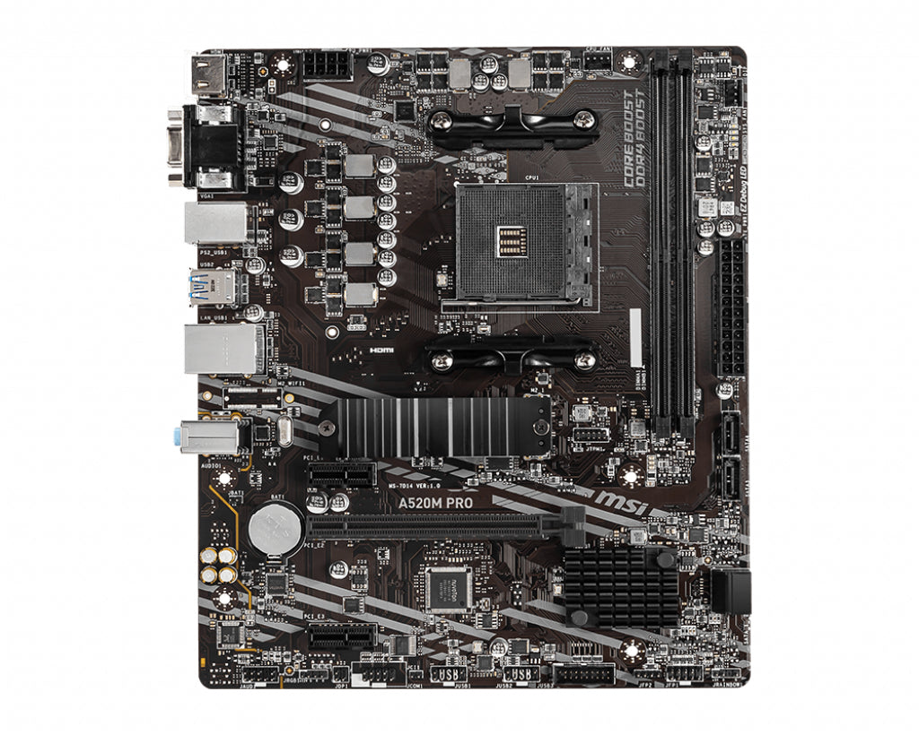 MSI AM4 A520M PRO - DDR4-M.2-DP-HDMI-VGA-µATX