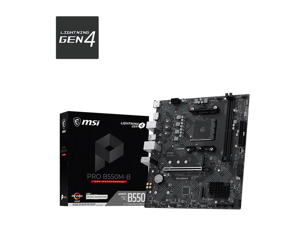 MSI AM4 B550M-B PRO - DDR4-M.2-DP-HDMI-µATX