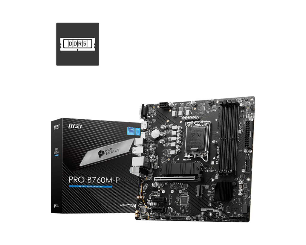 MSI 1700 B760M-P PRO - DDR5-2xM.2-DP-HDMI-VGA-µATX