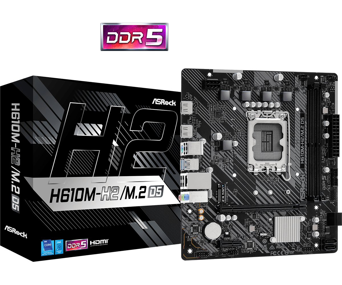 ASRock 1700 H610M-H2-M.2 D5 - DDR5-M.2-2xHDMI-µATX