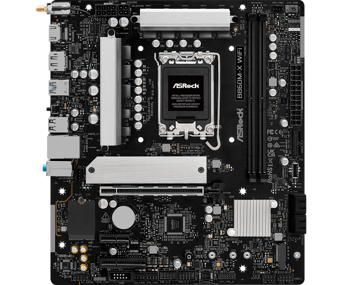 ASRock 1851 B860M-X WIFI - DDR5-2xM.2-DP-HDMI-µATX