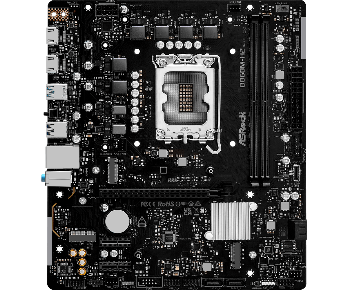 ASRock 1851 B860M-H2 - DDR5-2xM.2-2xHDMI-µATX