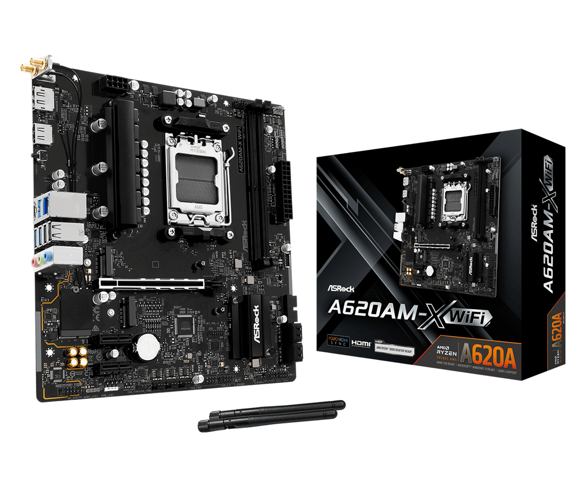 ASRock AM5 A620AM-X WIFI - DDR5-2xM.2-DP-HDMI-µATX