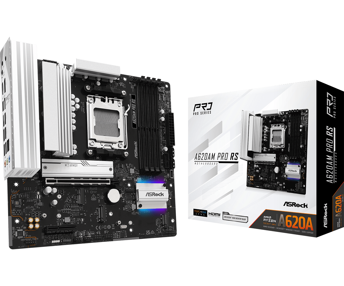 ASRock AM5 A620AM Pro RS - DDR5-M.2-DP-HDMI-µATX
