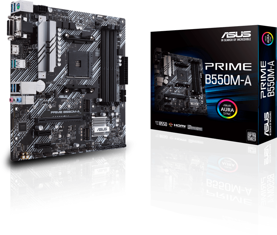 ASUS AM4 B550M-A PRIME - DDR4-2xM.2-HDMI-DVI-VGA-µATX