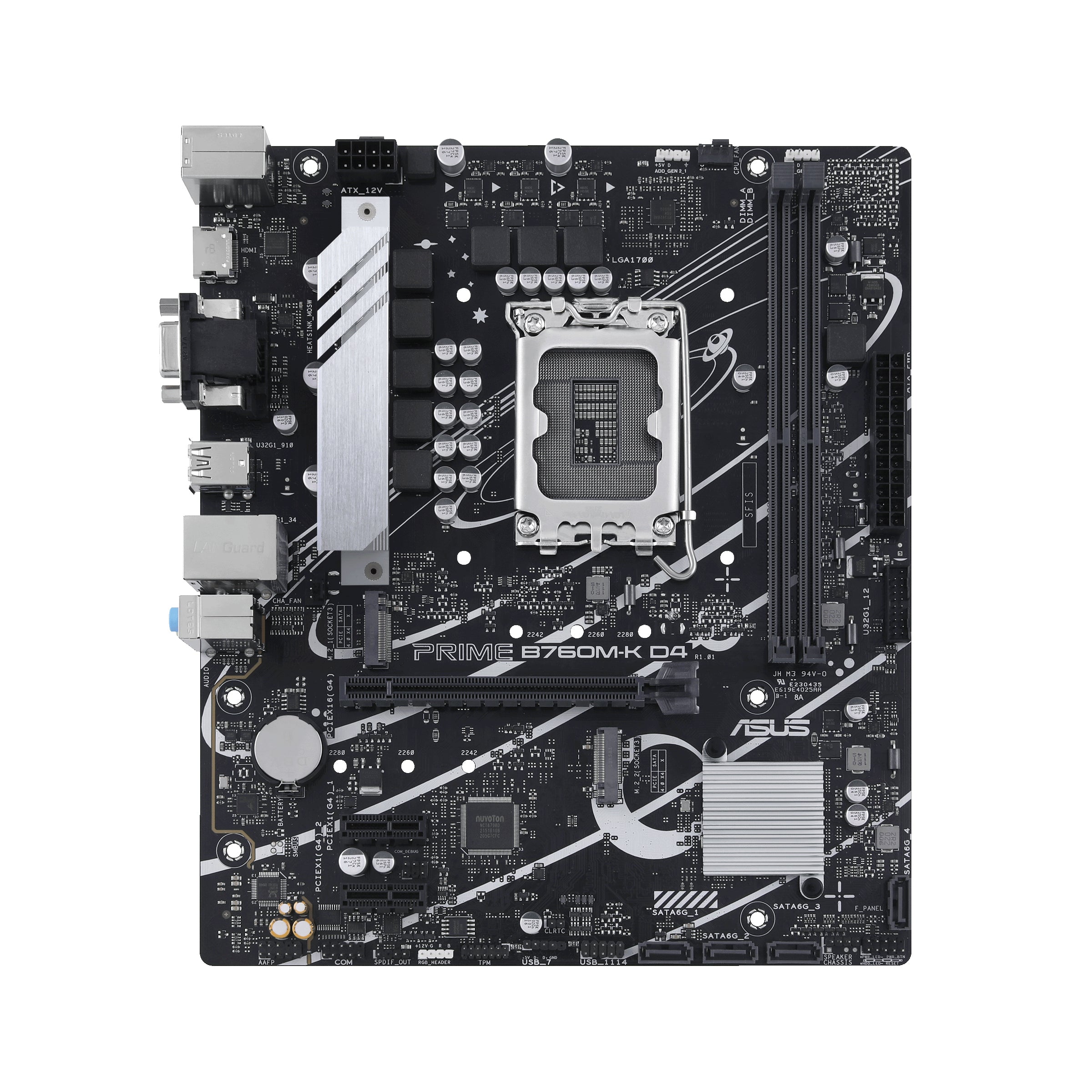 ASUS 1700 B760M-K D4 PRIME - DDR4-2xM.2-HDMI-VGA-µATX