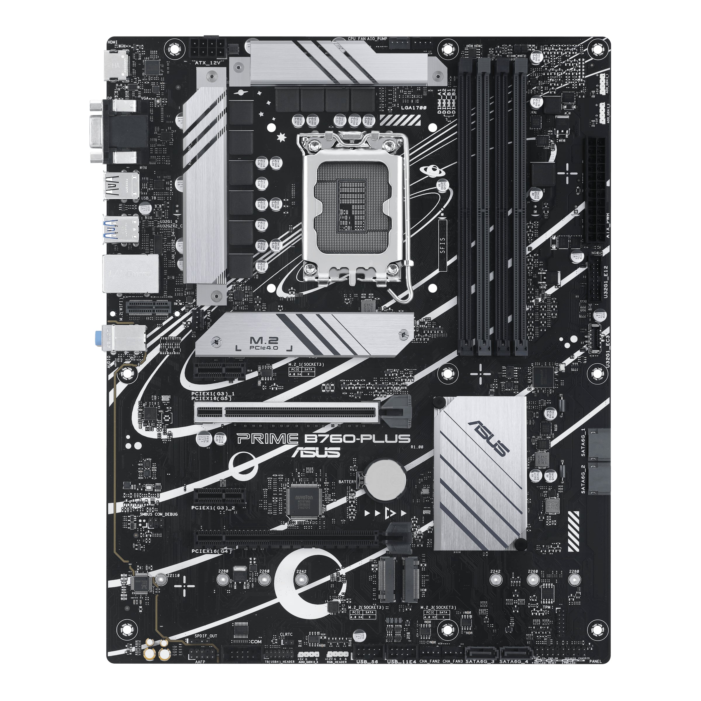 ASUS 1700 B760-PLUS PRIME - DDR5-3xM.2-DP-HDMI-VGA-ATX