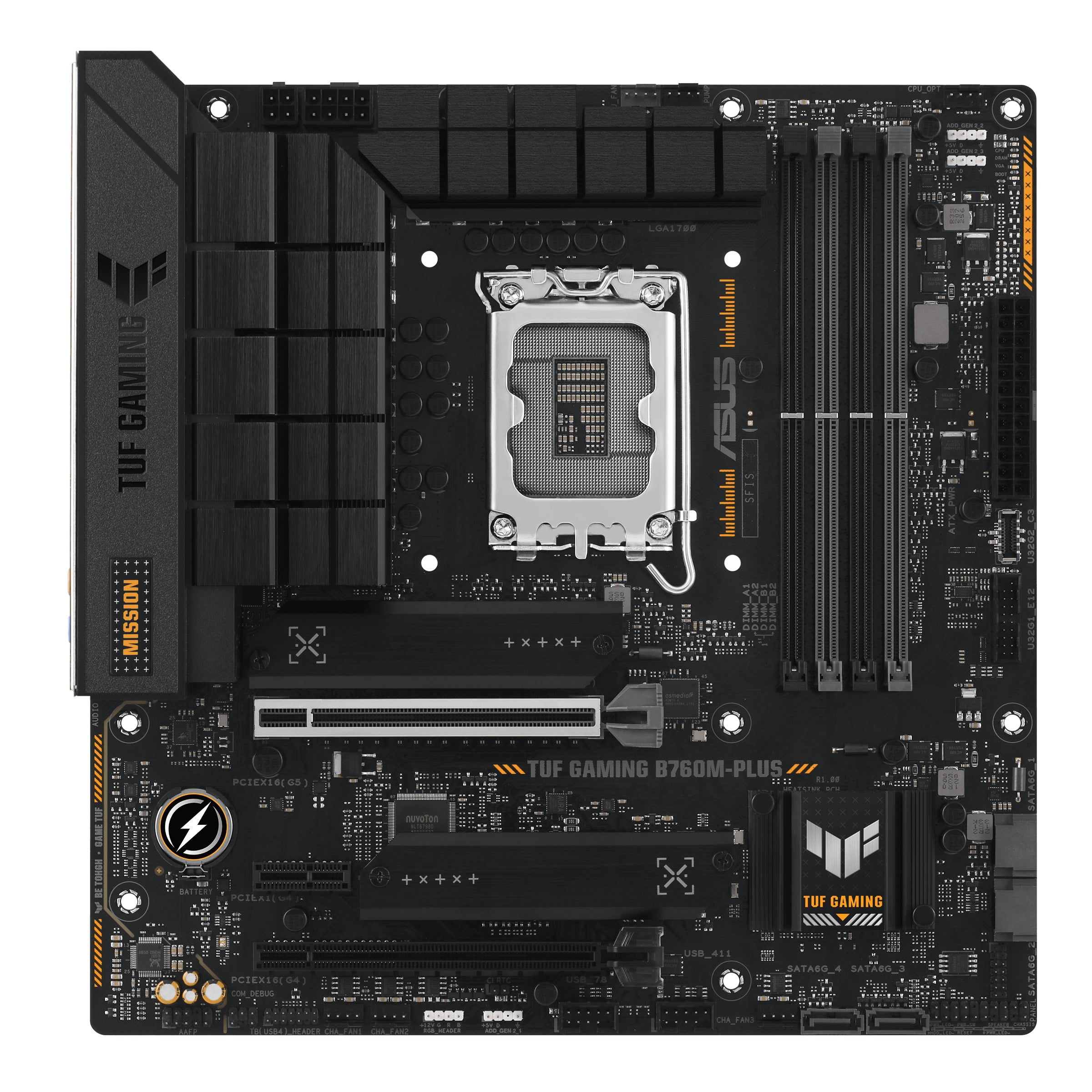 ASUS 1700 B760M-PLUS TUF GAMING - DDR5-2xM.2-DP-HDMI