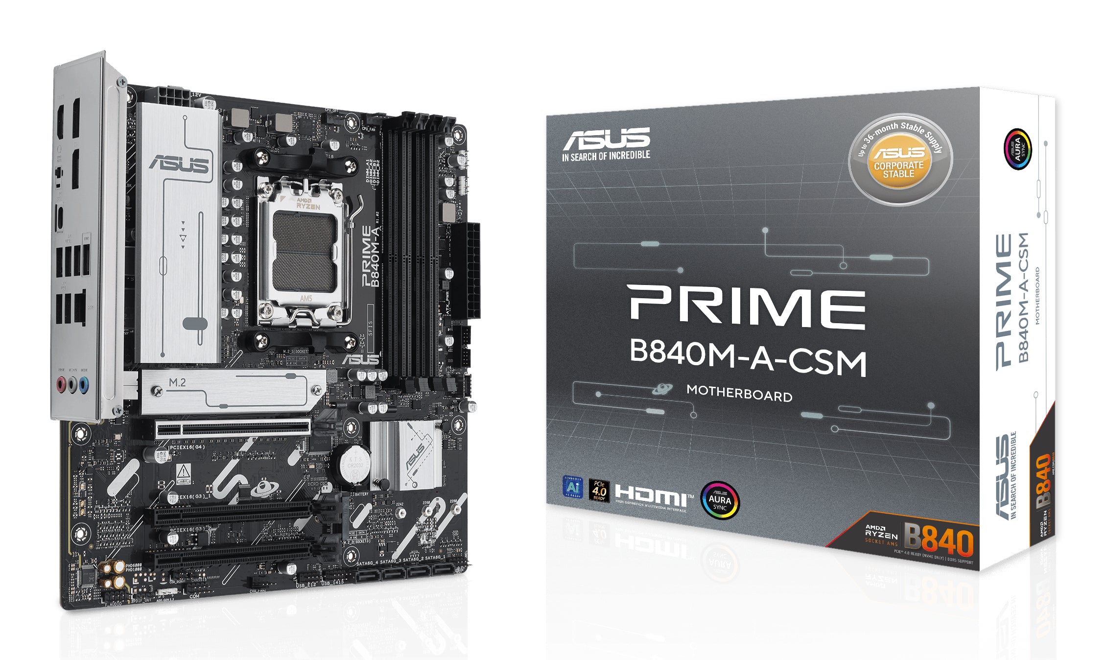 ASUS AM5 B840M-A-CSM PRIME - DDR5-3xM.2-2xDP-HDMI