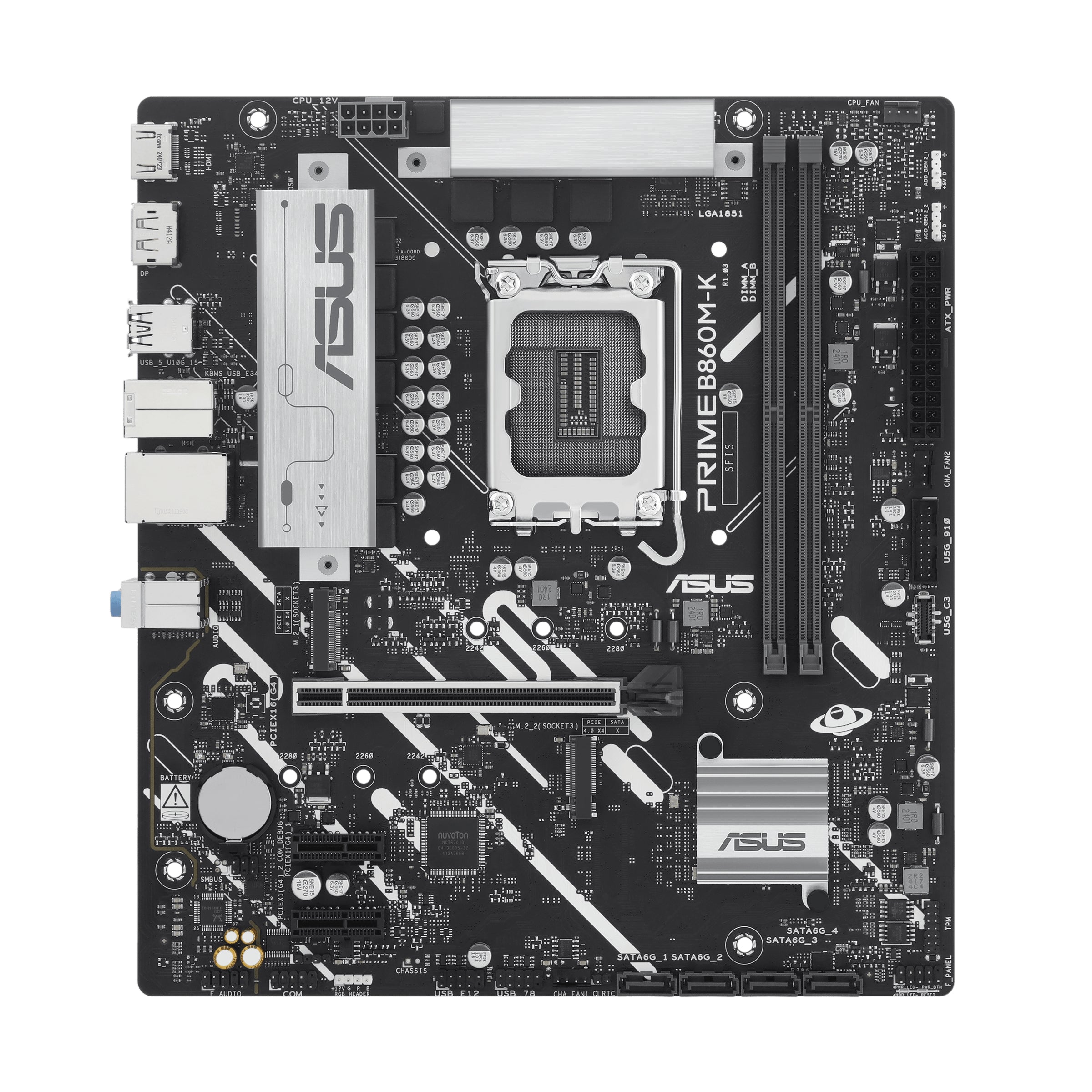 ASUS 1851 B860M-K PRIME - DDR5-2xM.2-DP-HDMI-µATX