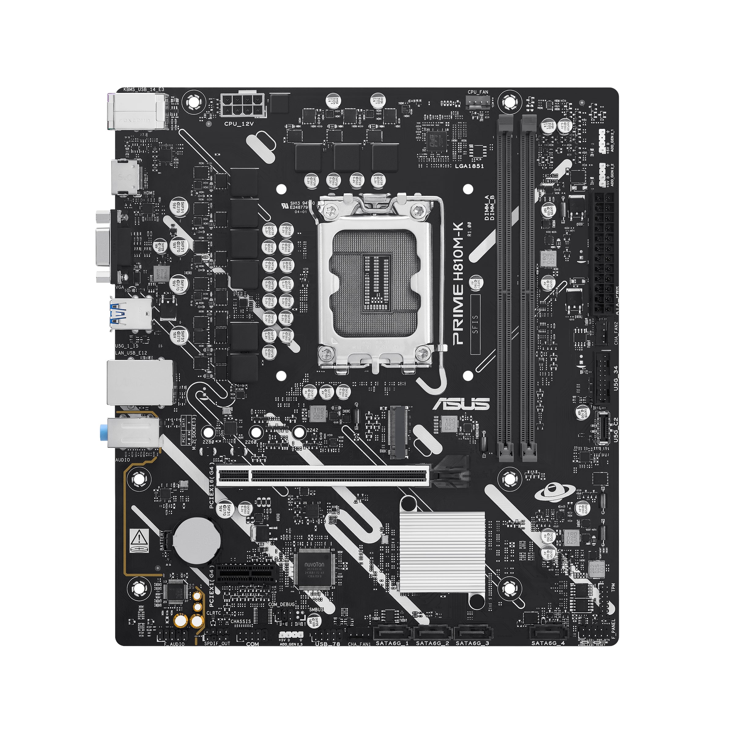 ASUS 1851 H810M-K PRIME - DDR5-M.2-HDMI-VGA-µATX
