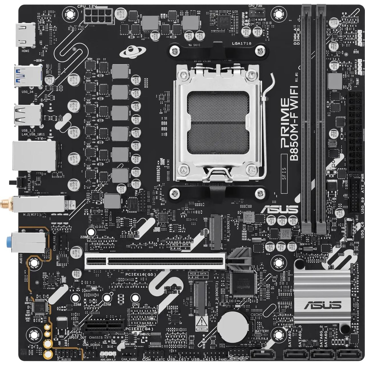 ASUS AM5 B850M-F WIFI PRIME - DDR5-2xM.2-HDMI-µATX