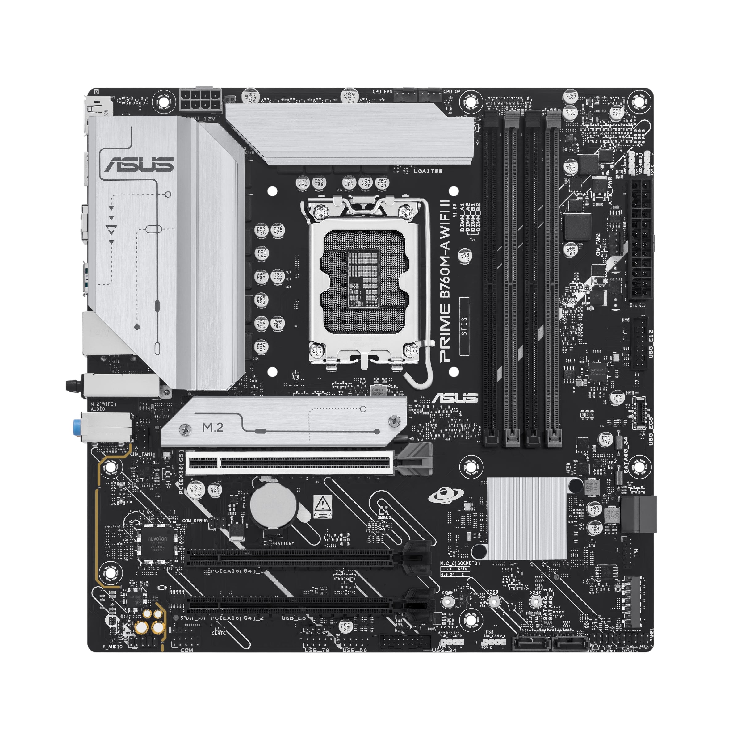 ASUS 1700 B760M-A WIFI II PRIME - DDR5-2xM.2-DP-HDMI