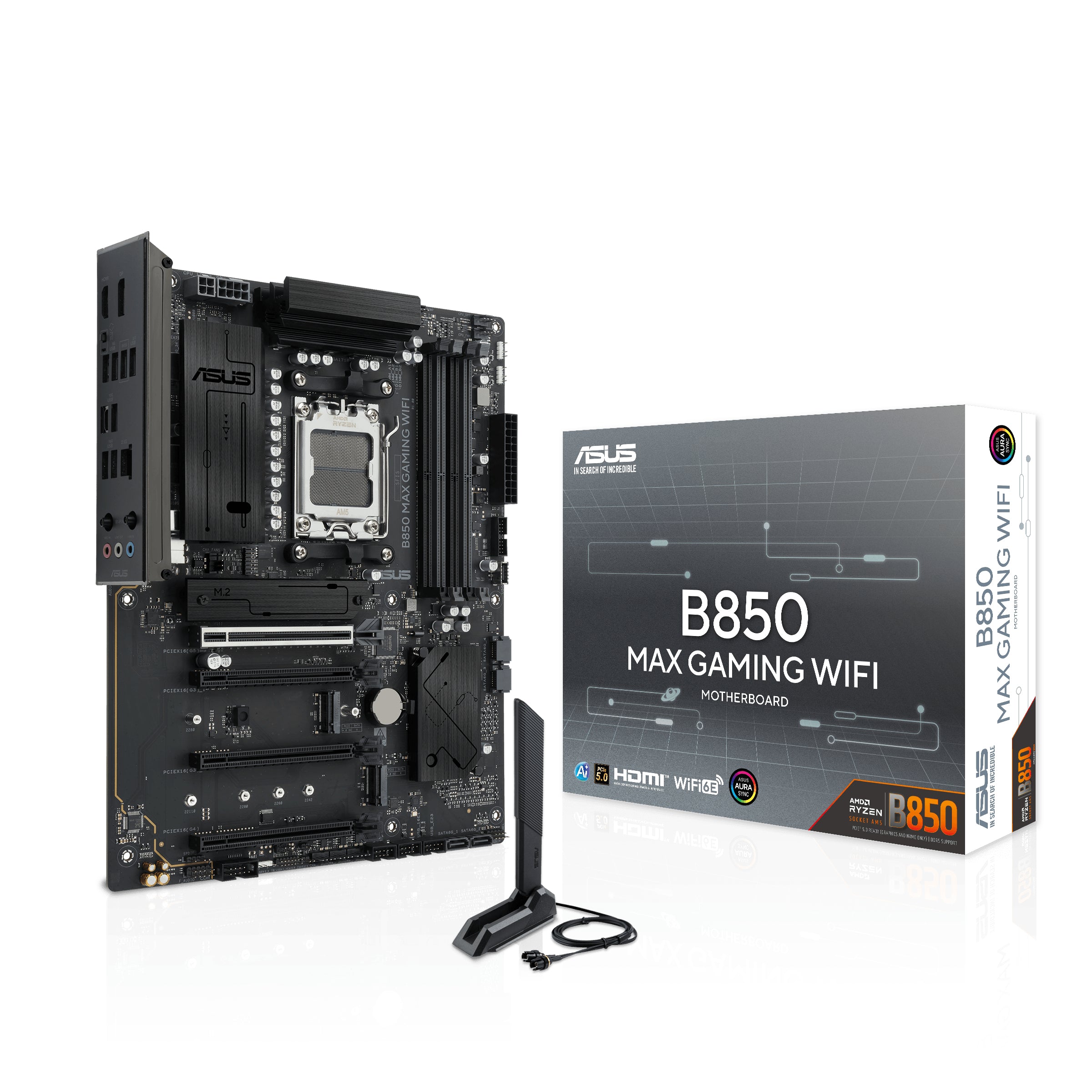ASUS AM5 B850 MAX GAMING WIFI - DDR5-3xM.2-DP-HDMI-ATX