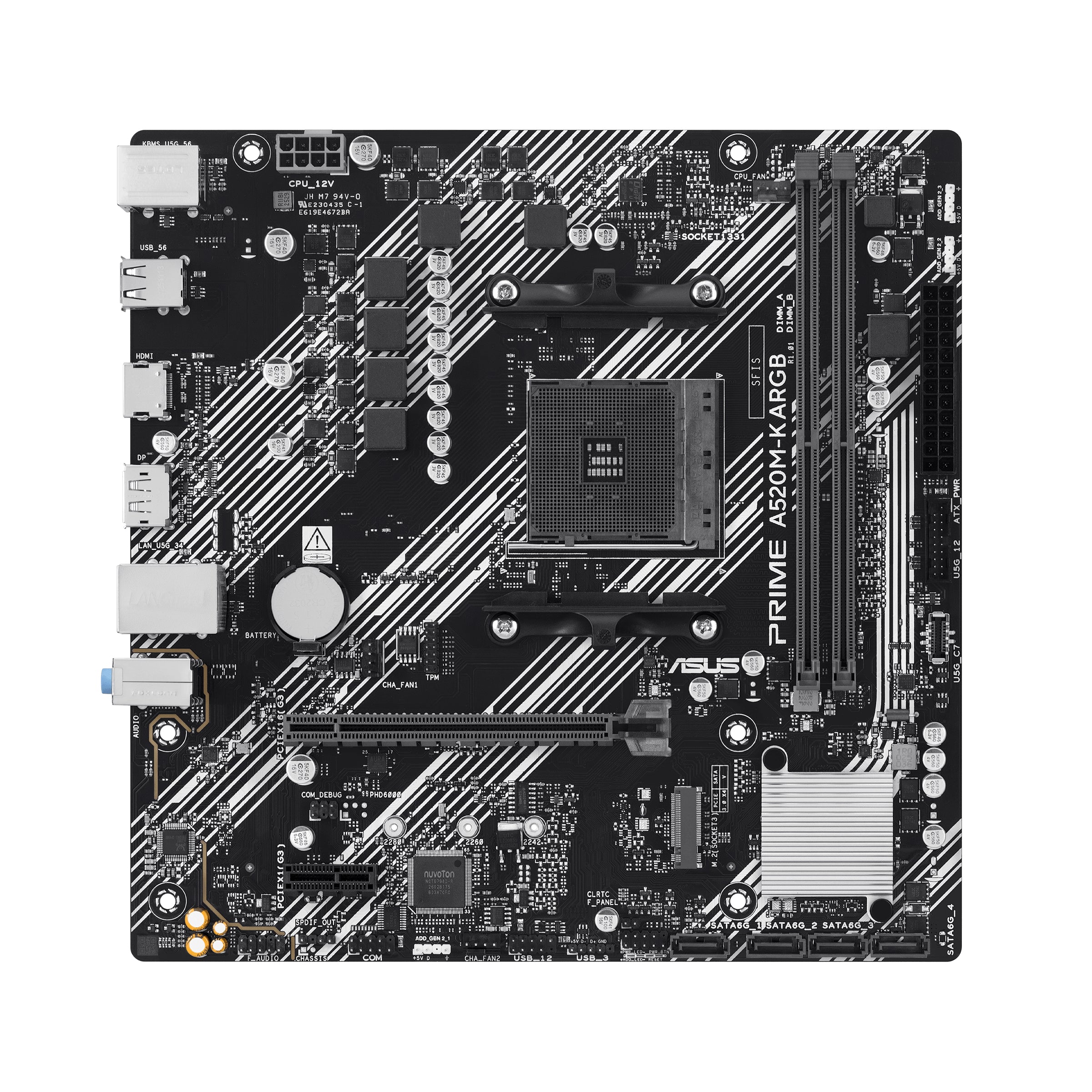 Asus AM4 PRIME A520M-K ARGB - DDR4-M.2-HDMI-VGA-µATX