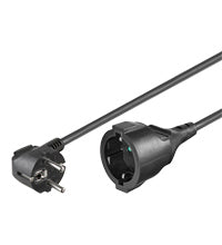 OEM Stroom verlengkabel 3.0m kabel - Zwart