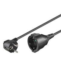 OEM Stroom verlengkabel 5.0m kabel - Zwart