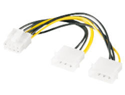 Adapter 5.25-inch-Stroom --> 8-pins (2x4) Goobay