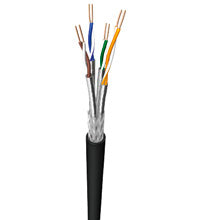 Cat7 Outdoor 100m. S-FTP Zwart Draka AWG23 Cu