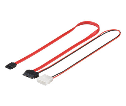 SATA Goobay 0,3m 1.5GBs - 3GBs Slimline + voeding