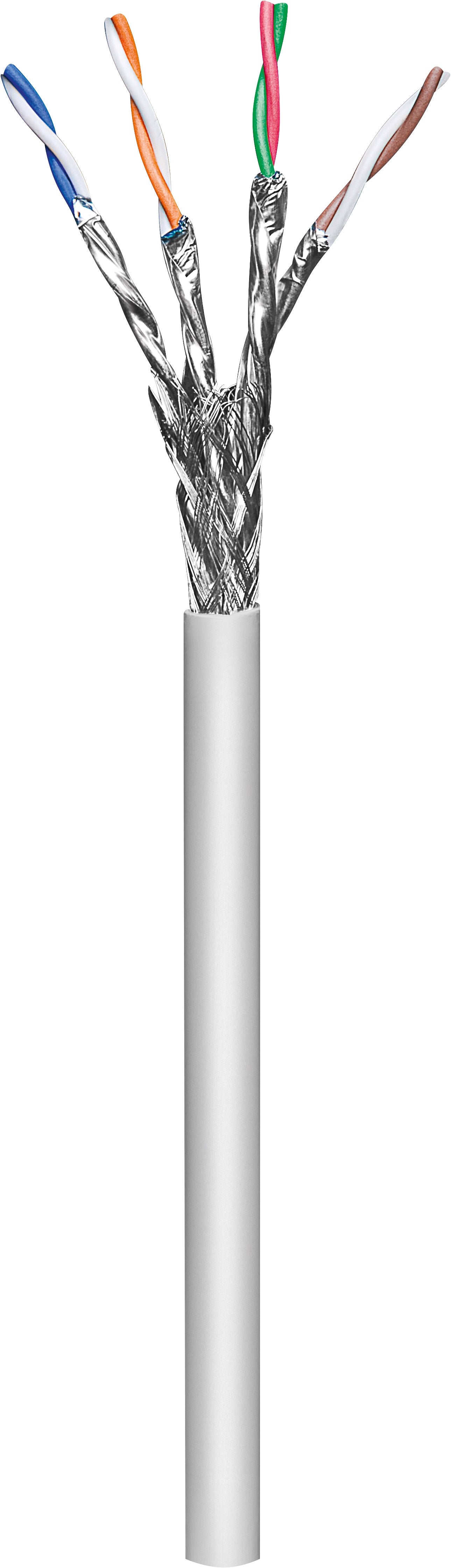 Cat6a Patch 100m. S-FTP Grijs Goobay AWG26 Cu
