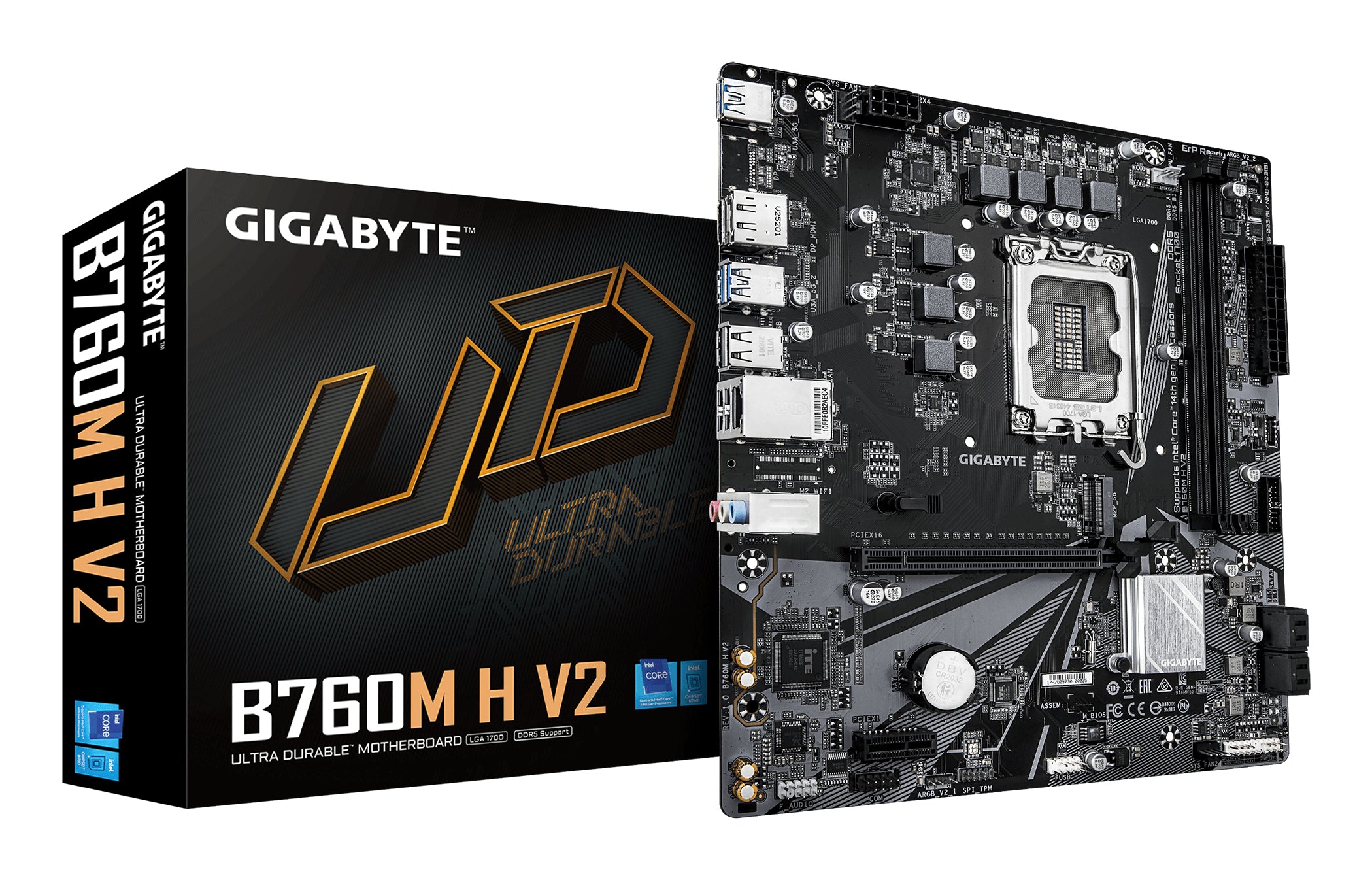 Gigabyte 1700 B760M H V2 - DDR5-M.2-DP-HDMI-µATX