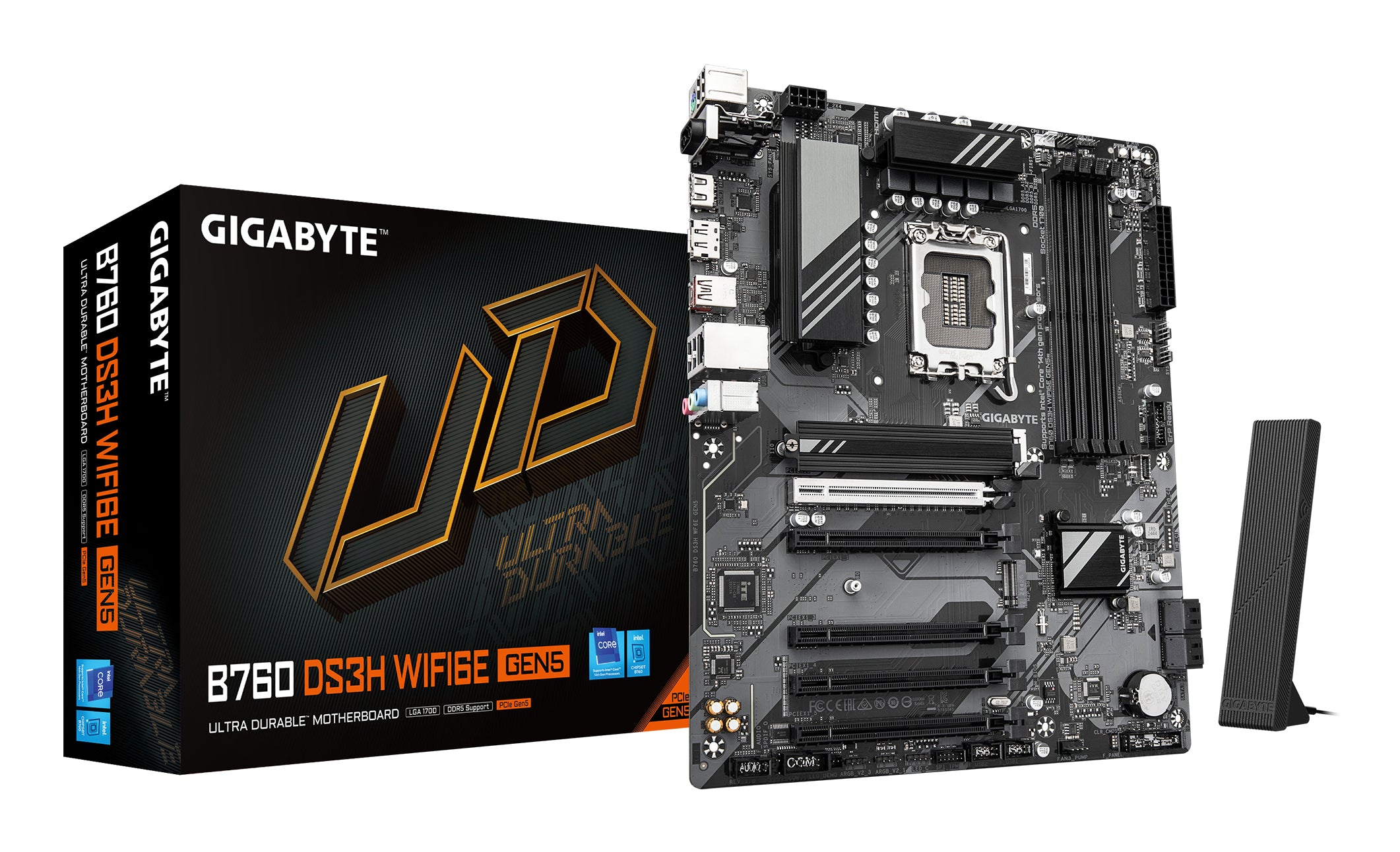 Gigabyte 1700 B760 DS3H WIFI6E GEN5 - DDR5-2xM.2-DP-HDMI