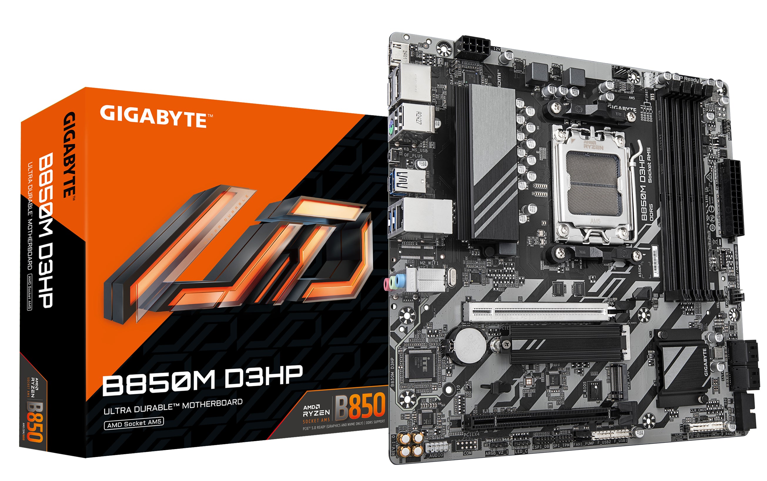 Gigabyte AM5 B850M D3HP - DDR5-2xM.2-2xDP-HDMI-µATX