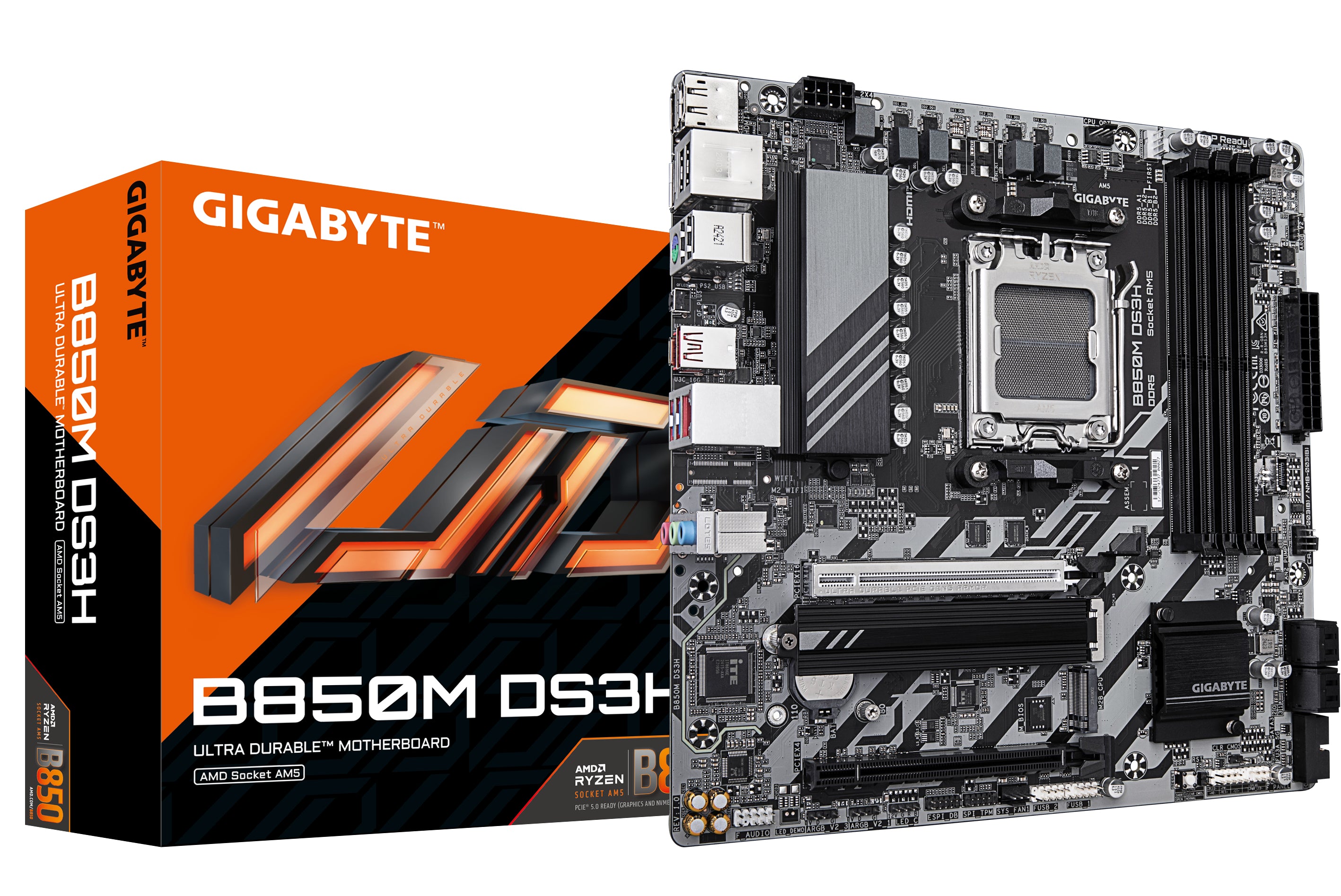 Gigabyte AM5 B850M DS3H - DDR5-2xM.2-2xDP-HDMI-µATX