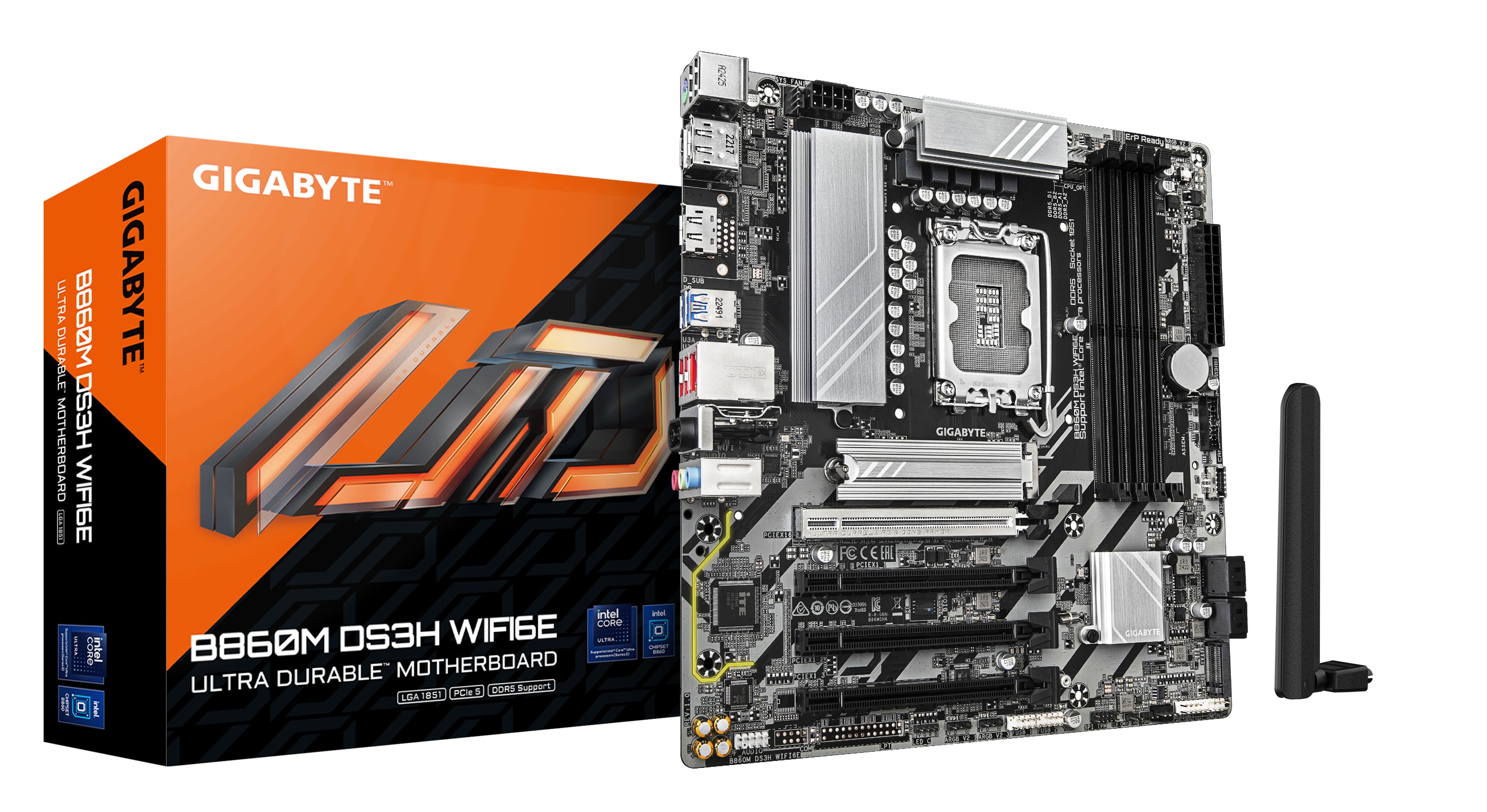 Gigabyte 1851 B860M DS3H WIFI6E - DDR5-2xM.2-2xDP-HDMI