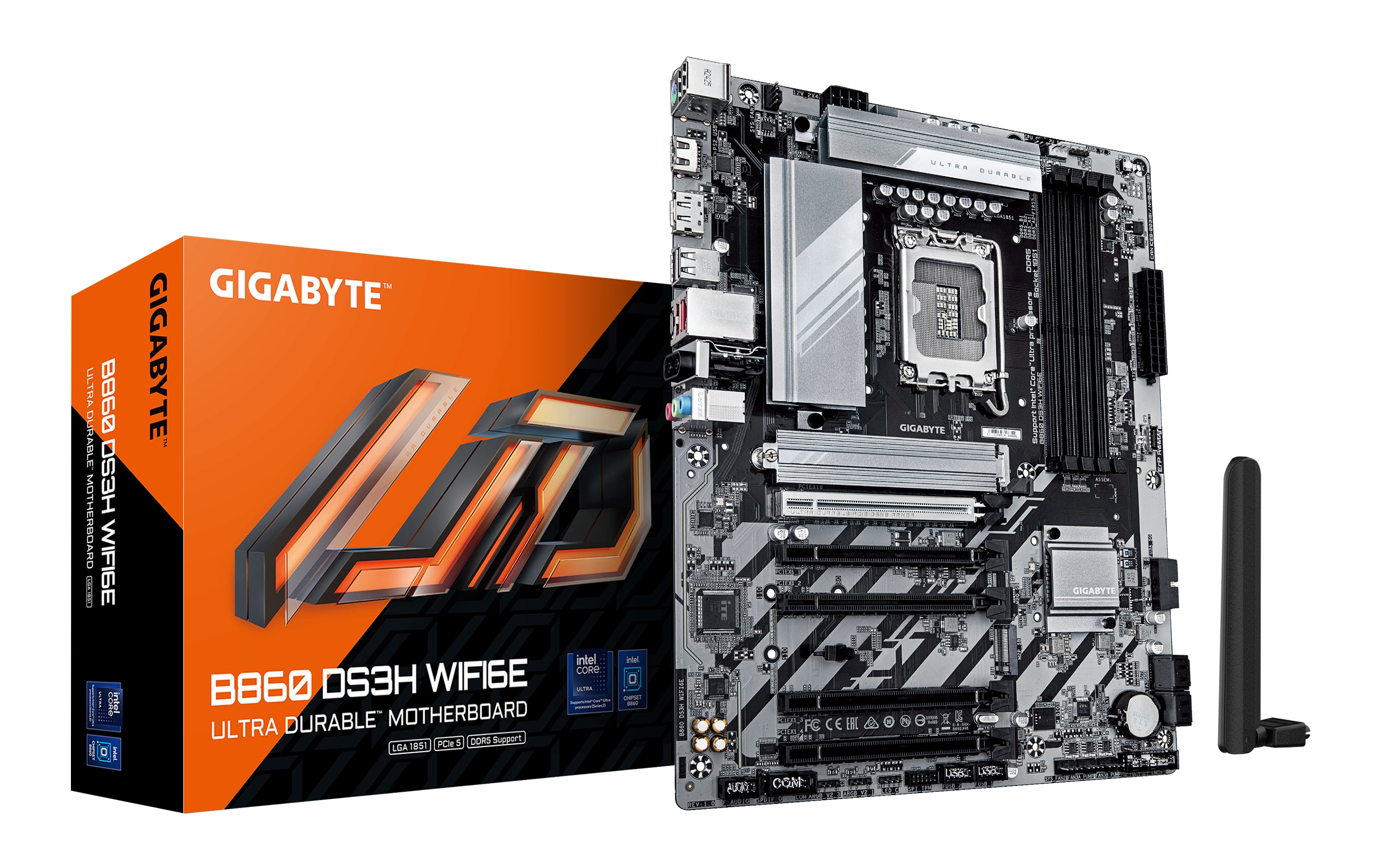 Gigabyte 1851 B860 DS3H WIFI6E - DDR5-M.2-DP-HDMI-ATX