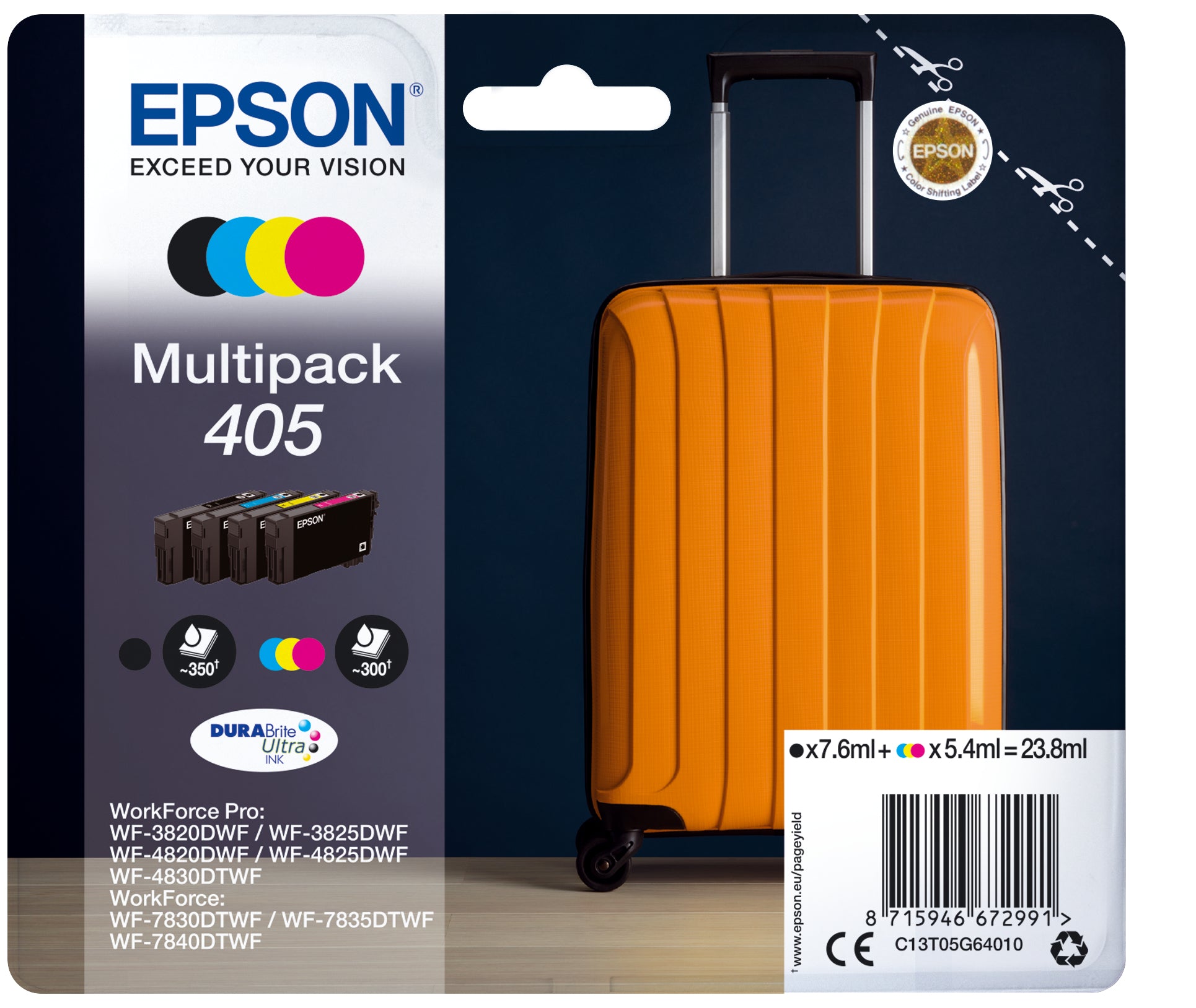 Epson 405 Multipack Z-C-M-G 23,8ml (Origineel) suitcase