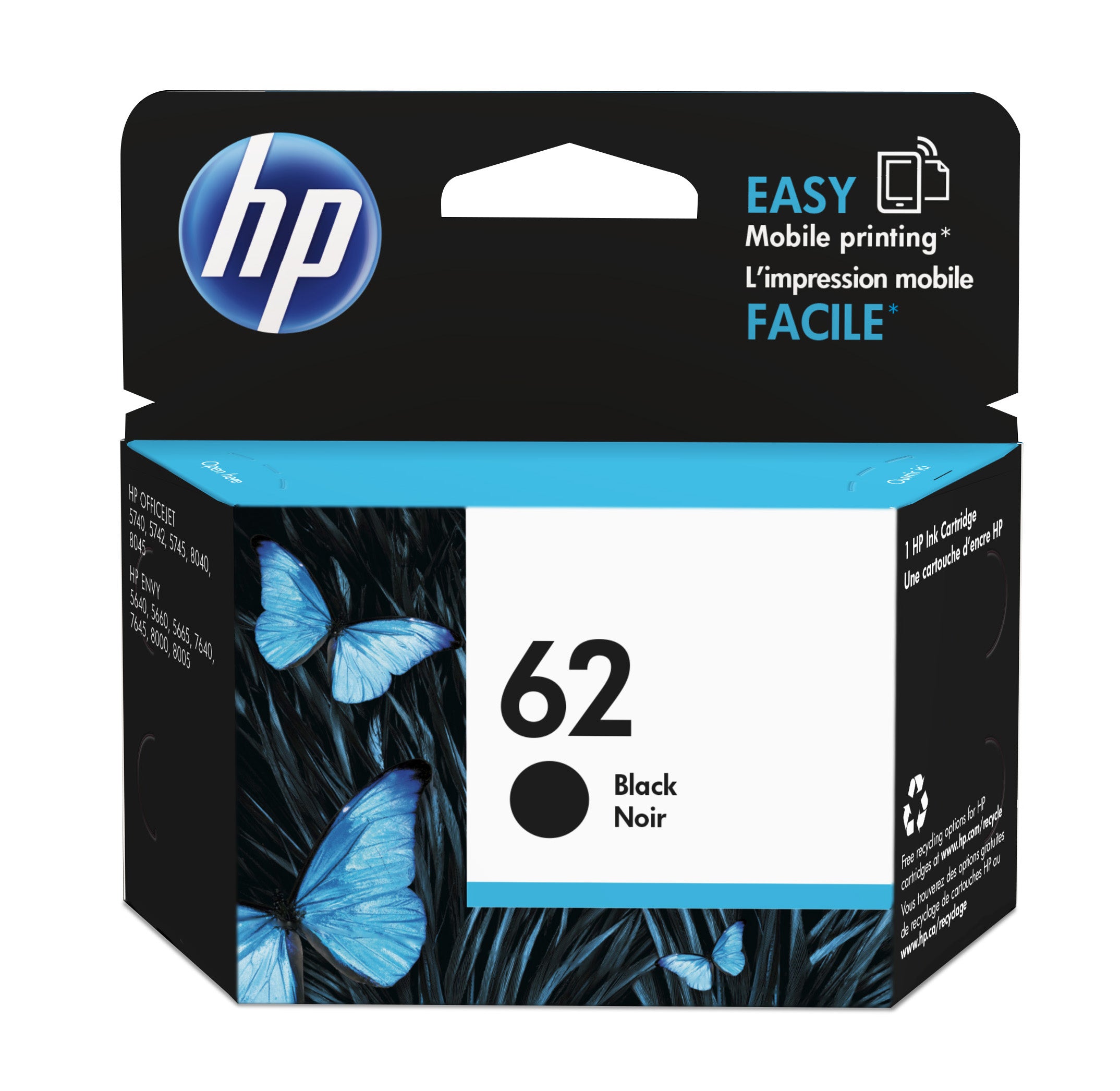 HP No. 62 Zwart 200 pagina's (Origineel)