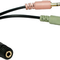 Audio Adapter 3.5 mm (F) -> 2x 3.5 mm (M) LogiLink