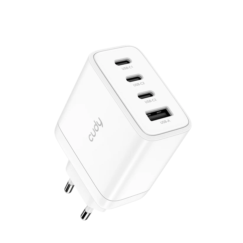 Lader 230V 3xUSB-C 65W+1xUSB-A 30W Cudy Wit