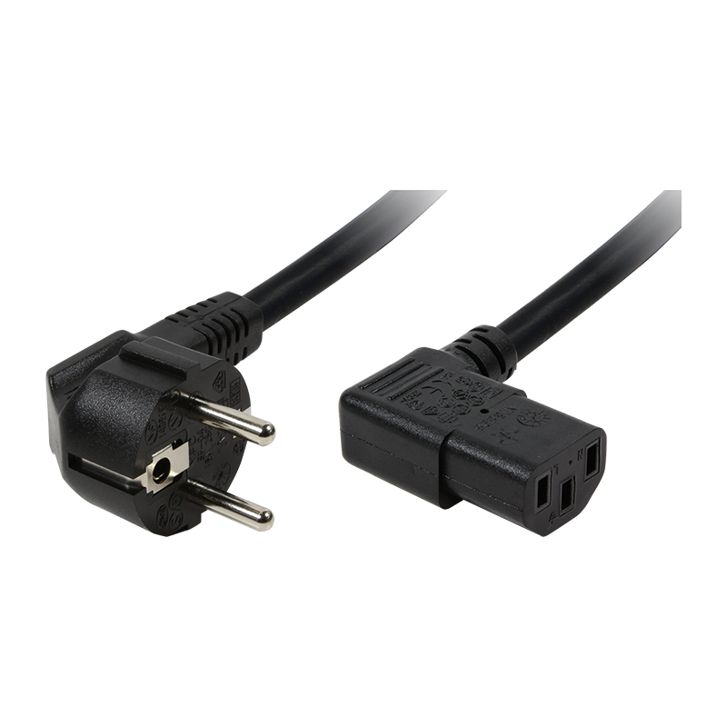 Voedingskabel 2.00m 90° LogiLink