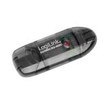 USB-A 2.0 LogiLink Micro-SD - SDHC - MMC - RS-MMC Zwart