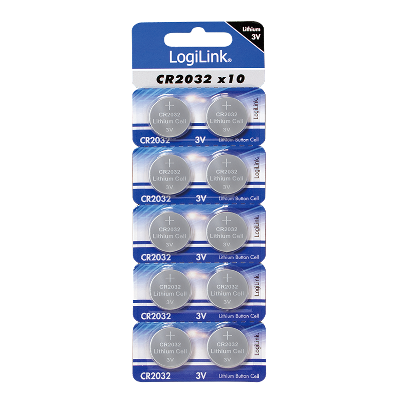 LogiLink Knoopcel CR-2032 blister 10-stuks