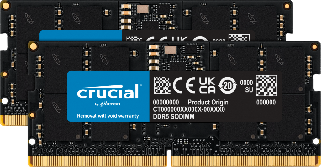 SODIMM 64GB DDR5-5600 CL46 (2x 32GB) Crucial