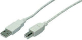 USB-A 2.0 (M) --> USB-B 2.0 (M) 2.00m LogiLink Grijs