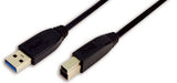 USB-A 3.0 (M) --> USB-B 3.0 (M) 1.00m LogiLink Zwart